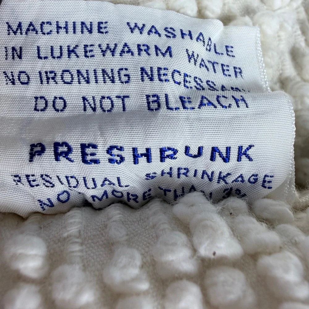 Bates George Washingtons Choice Bedspread Cream Cotton Hobnail Fringe Vintage